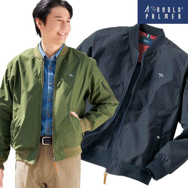 Arnold Palmer アーノルドパーマー 裏チェック柄MA-1ブルゾン 裏
