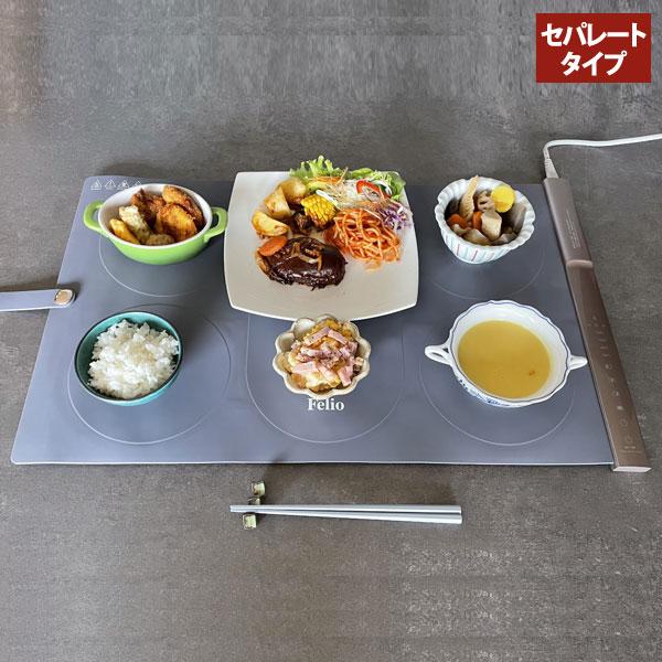 Felio フードウォーマー セパレートタイプ 60度 80度 100度 120度 タイマー機能 常温保温 食品保温プレート 電気保温プレート BWR02 Felio（フェリオ） フードウォーマー セパレートタイプ 60度 80度 100