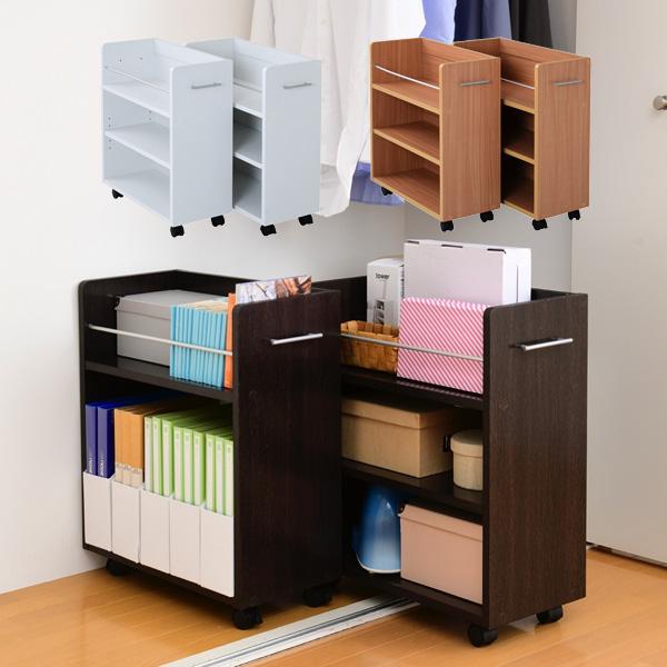 クローゼットラック 2個セット 幅26.5cm キャスター付 ワイド