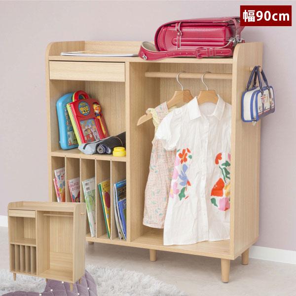 ハンガーラック オープン収納 引出し 間仕切り収納 水や汚れに強い子供部屋、リビングルームなど場所を選ばず使えるランドセルラック。教科書、ランドセル、制服など1台で整理整頓が可能なランドセルラックです。A4サイズが入る引出しはスライドレール...