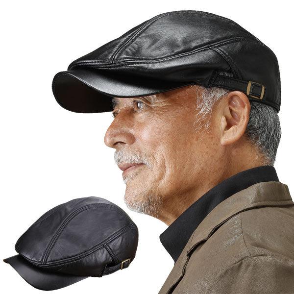 羊革ハンチング 帽子 少し長めのつば ブラック 40代 50代 60代 Ys Sai 1147こだわる通販ストア 通販 Paypayモール