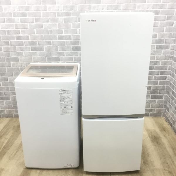 TOSHIBA 家電セット 2点セット 東芝 冷蔵庫 アクア 洗濯機 中古 TOSHIBA 家電セット 2点セット 東芝 冷蔵庫 アクア 洗濯機 中古