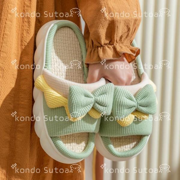 スリッパ 夏用 麻 ルームシューズ 夏 レディース 来客用 高級 安い 洗える 室内 おしゃれ