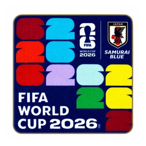 JFA FIFA ワールドカップ2026 大会ロゴ ハンドタオル JF002 ( サッカー オフィシャル ミニタオル ワールドカップグッズ タオル ハンカチ )