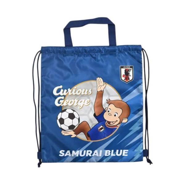 JFA サッカー日本代表 おさるのジョージ ナップザップ JFACG09 ( サッカー 応援 ジャパン コラボ ジョージ リュック バッグ プールバッグ )