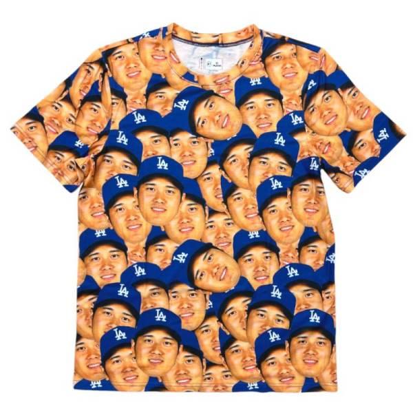 MLB メジャーリーグ ドジャース 大谷翔平 フェイス Tシャツ OS27037 