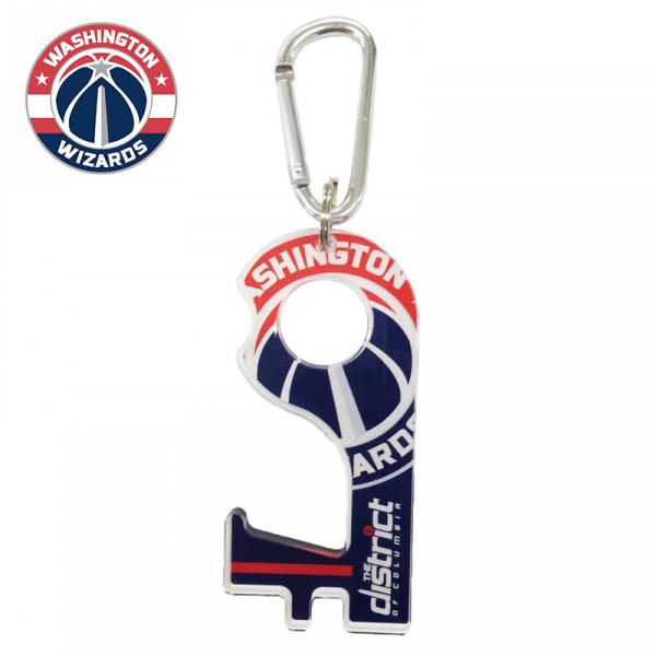NBAのオフィシャルライセンス商品WIZARDSのキーホルダーエレベーターや自動販売機などのボタンや、ドアノブなどにひっかけて使えます。素手で直接触らないのでウイルス対策になります。鍵やバッグなどに付けて持ち運びに便利なキーホルダー!サイズ...