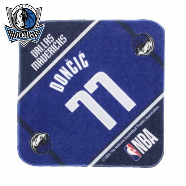 NBAオフィシャルライセンス商品ダラス・マーベリックス、ルカ・ドンチッチ選手のミニタオルサイズ 縦20cm×横20cm(弊社スタッフによる採寸)