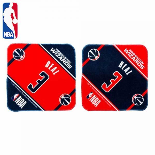 NBAオフィシャルライセンス商品ウィザーズ、ブラッドリー・ビール選手の背番号入り2枚セットのミニタオル。素材:綿100%サイズ:縦20cm×横20cm