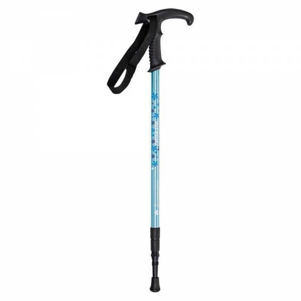 他サイト： キャプテンスタッグ(CAPTAIN STAG) トレッキングステッキ Tグリップ(3段スライド式) (ブルー) フラワー M9856の商品画像