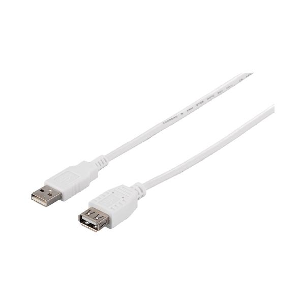 USB2.0延長ケーブル (A to A) 3m ホワイト BSUAA230WH