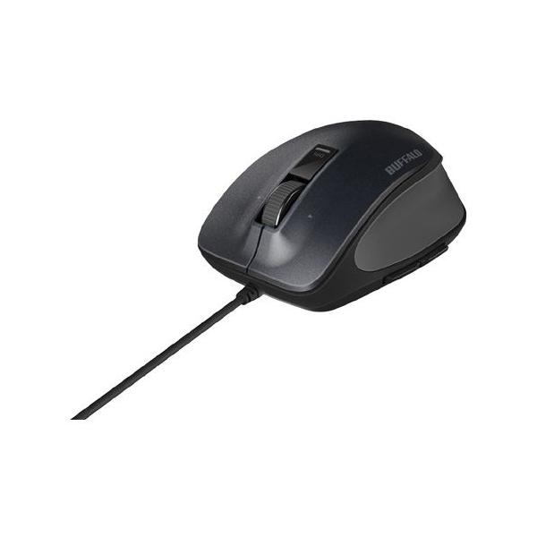 有線 BlueLED プレミアムフィットマウス Mサイズ ブラック BSMBU500MBK