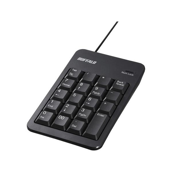 有線テンキー 抗菌仕様・Tabキー付き ブラック BSTK120BKZ
