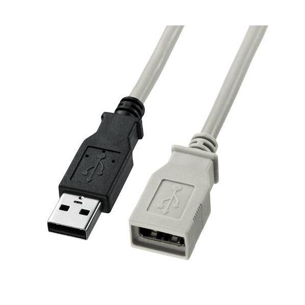 USB延長ケーブル ライトグレー 0.5m KU-EN05K