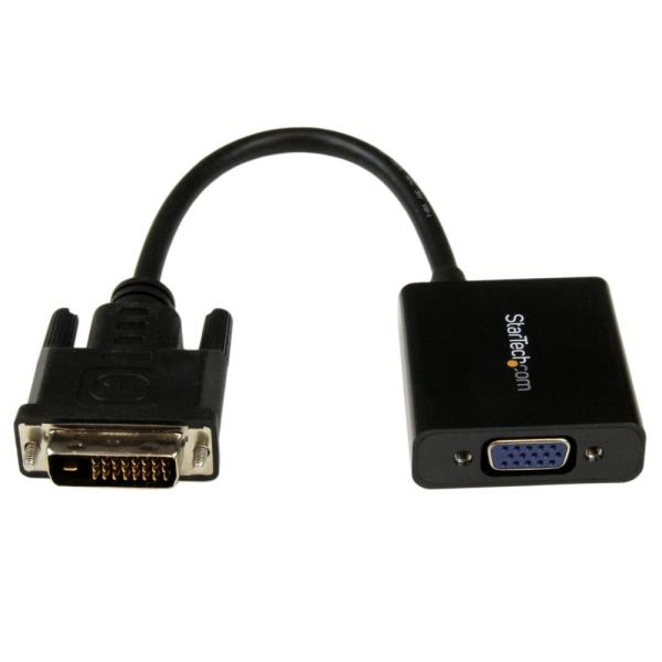 DVI-D - VGAアクティブ変換アダプタ/フォーマットコンバータ DVI-D オス - VGA/ D-Sub15ピン メス USBバスパワー対応 1920x1200 ブラック DVI2VGAE