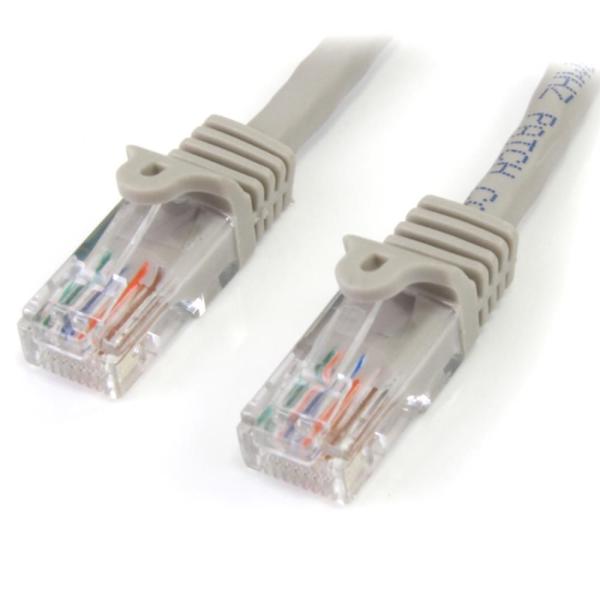 3m カテゴリー5e LANケーブル グレー RJ45コネクタ(ツメ折れ防止カバー付き) イーサネット対応Cat5e UTPケーブル 45PAT3MGR