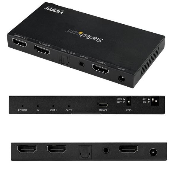HDMI分配器 1入力2出力 4K/60Hz スケーラー内蔵HDMIスプリッター HDCP