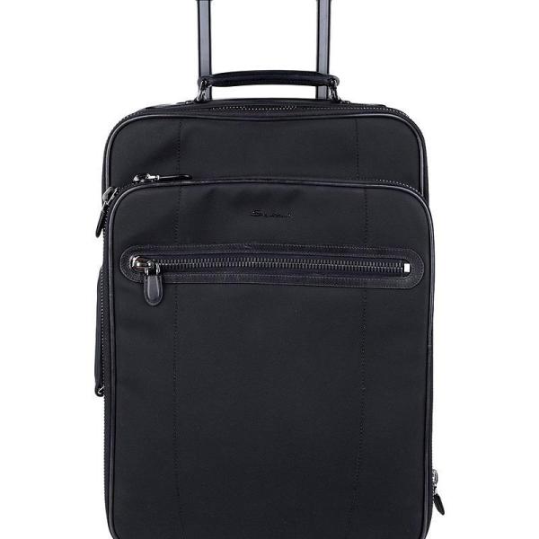 サントーニ Santoni メンズ スーツバッグ ブラック トラベルバッグ 品質保証 鞄 旅行バッグ