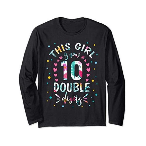 この女の子は10歳になった」2桁の誕生日 シャツ 10歳の誕生日プレゼント 長袖Tシャツ :20220601204607-00508:15メロディ 通販 「この女の子は10歳になった」2桁の誕生日 シャツ 10歳の誕生日プレゼント 長袖Tシャツ