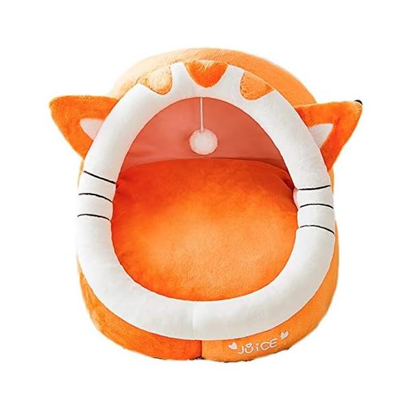 ドーム型のデザインで保温性に優れ、通年利用できるペット用のマット兼ハウスです。サイズはS(約31x30x28cm)で、小型犬や猫に適しています。表地はスエード、詰め物は高弾力PP綿を使用しています。底面には滑り止めと湿気遮断機能があり、カバ...