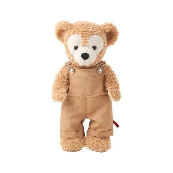 ハンドメイド ぬいぐるみ用サロペット 調整可能肩ベルト 茶色 Sサイズ