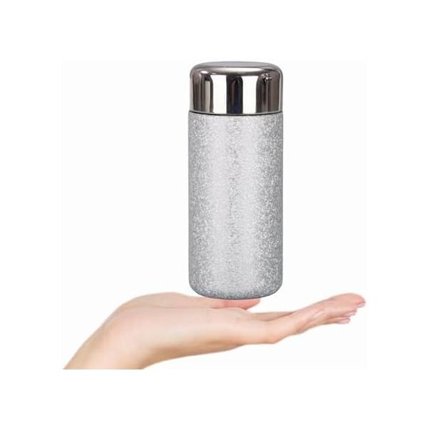 軽量ステンレスボトル 300ml 真空断熱 チタンコーティング 抗菌防錆 12時間保温保冷 茶こし付き