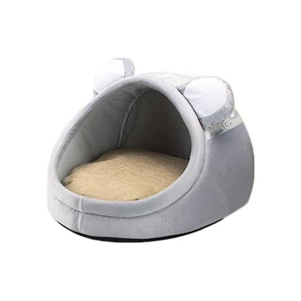 保温防寒機能付きのドーム型ペットハウスです。洗える素材で清潔を保て、通年使用できます。ドーム形状で風を遮断し保温性に優れています。水洗い可能でお手入れが簡単です。スエード表地と高弾力PP綿を使用しています。ハウスとしてもクッションとしても使...