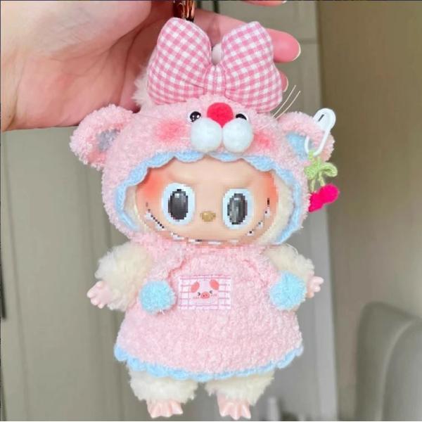 ラブブぬいぐるみ用 手作りデニムオーバーオール＆帽子セット 17cm専用