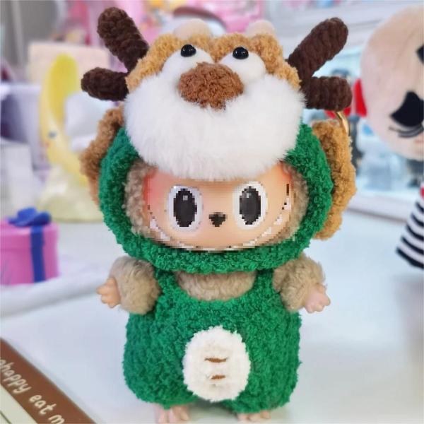 ラブブぬいぐるみ服 17cm専用手作りデニムオーバーオール＆帽子セット