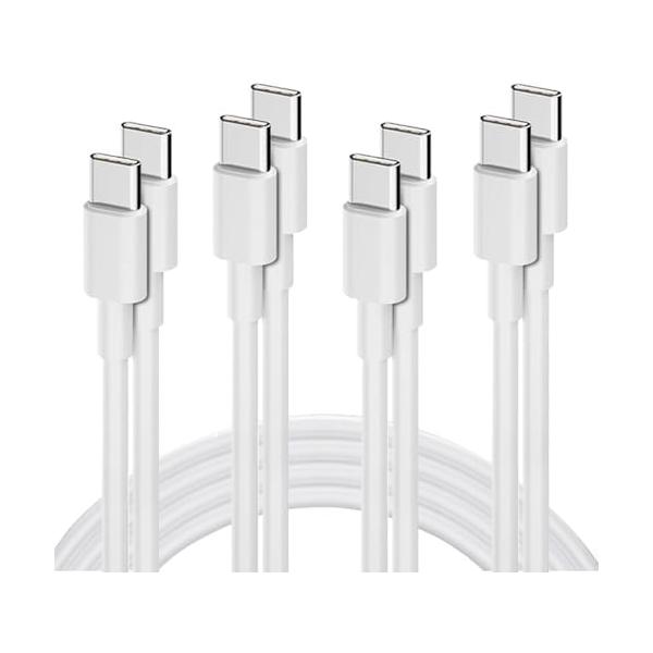 USB Type-Cケーブル 4本セット 1m 60W PD急速充電 高耐久ナイロン編み iPhone15 Galaxy Pixel対応