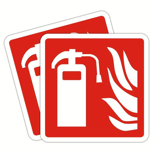 消火器サイン アクリル製 防水耐熱 UVプリント 屋内屋外用 2枚セット 両面テープ付き