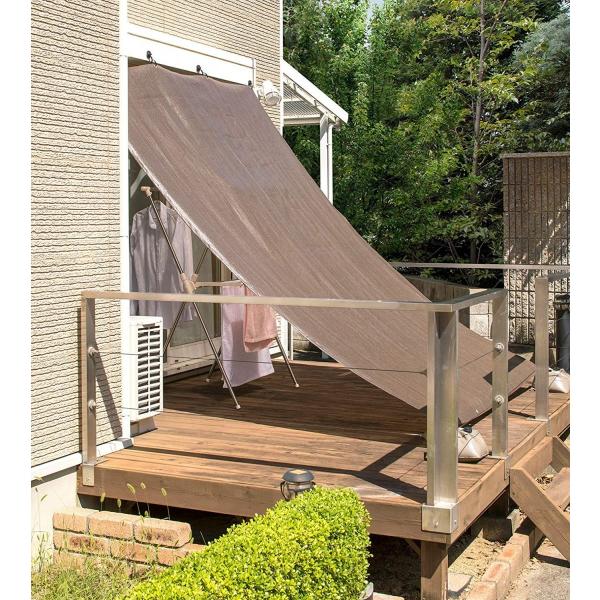 タカショー 雨よけシェード 2×3m モカ :4975149517879:171オンラインショップ 通販 タカショー(Takasho) バルコニーシェード モカ 約180×100cm