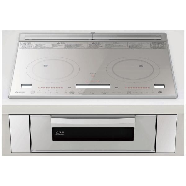 【 生産終了 】 三菱 IH クッキング ヒータ RE - 221SR 幅60cm レンジグリルIH クリスタルシルバー 2口IH