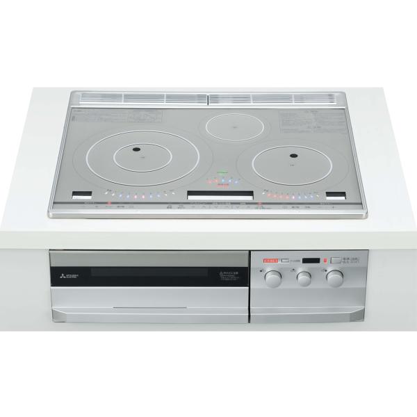 【 生産終了 】三菱 IH クッキング ヒータ CS - T321HNSR 幅60cm プレミアムシルバー 3口IH HEMS対応