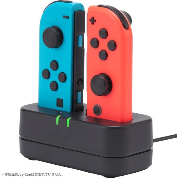 Switch　CYBER・コントローラー充電スタンド　ブラック（Joy-Con用）（ポスト投函便不可）【新品】■