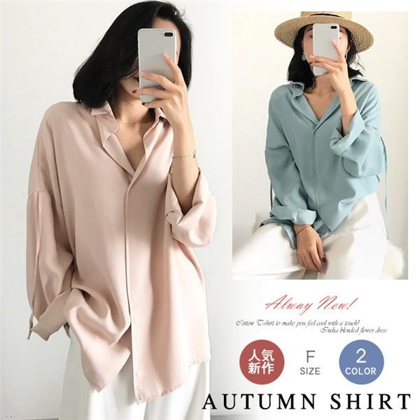 シャツ ブラウス 襟付き レディース 無地 白シャツ 長袖 綿100 コットン 大きいサイズ ゆったり