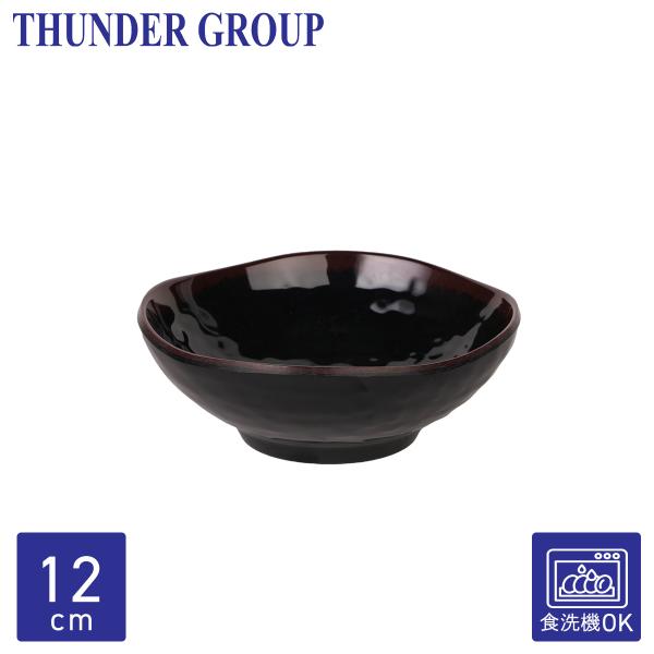 Thunder Group 渕波丸盛鉢 直径12.3cm 高さ4.4cm 丸深皿 メラミン食器 割れにくい 食洗機対応 業務用 天目 3705TM