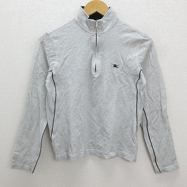 Z□日本製□バーバリーゴルフ/BURBERRY GOLF ハーフジップ長袖シャツ