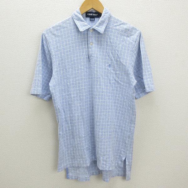 Z□ポロゴルフ ラルフローレン/RALPHLAURENチェック柄 半袖ポロシャツ