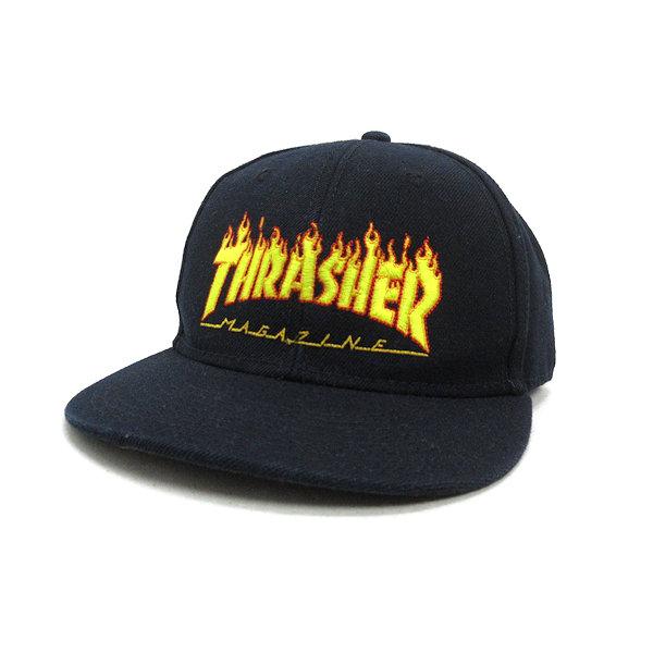 n□スラッシャー/THRASHER ロゴ刺繍 スナップバックキャップ BB
