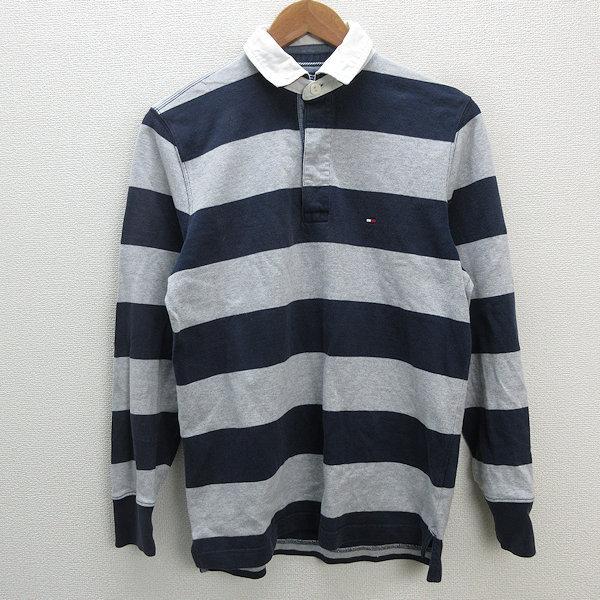 a□トミーヒルフィガー/TOMMY HILFIGER ロゴ刺繍 ボーダー柄 長袖