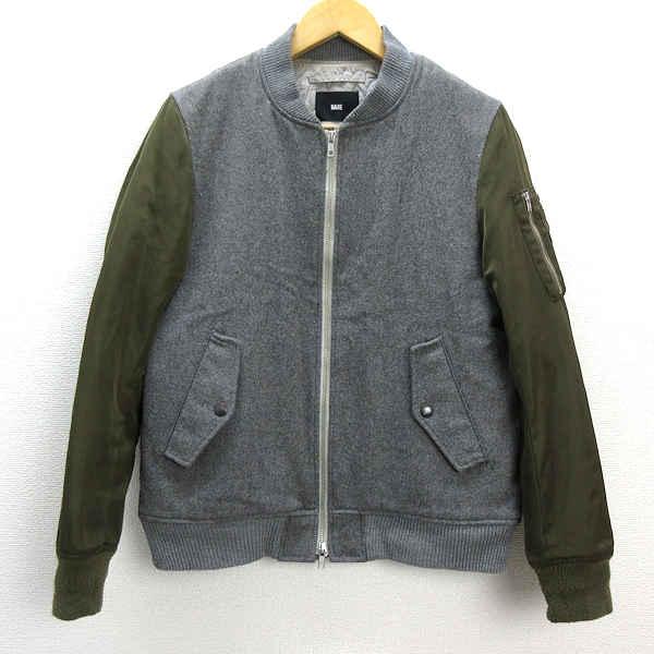 k□ハレ/HARE 切替 MA-1ジャケット/ウールブルゾン【S】MENS□130 