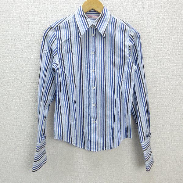 m□ポールスミス/Paul Smith ストライプ柄 長袖シャツ【40】青 m□ポールスミス/Paul Smith ストライプ柄 長袖シャツ【40】青