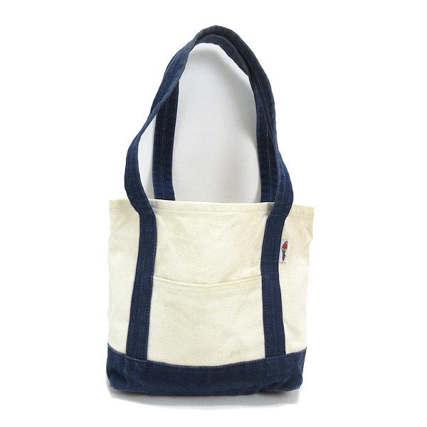 k□USA製□パロット/PARROTT CANVAS キャンバストートバッグ/白紺BAG 