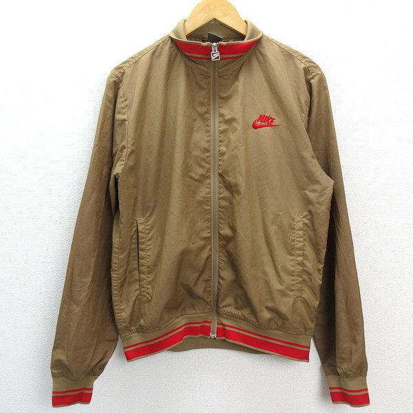 Y ナイキ Nike スオッシュ刺繍 ナイロンブルゾン 茶 レディースxl Ladies レトロ142 中古 21 08 22 T31 マニライズ ユーズドストア 通販 Yahoo ショッピング