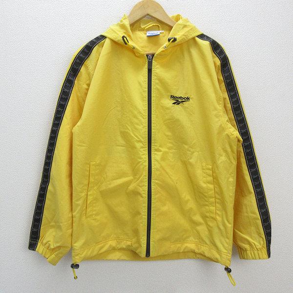 y□90年代□リーボック/Reebok フーディーナイロンジャケットJKT【M 