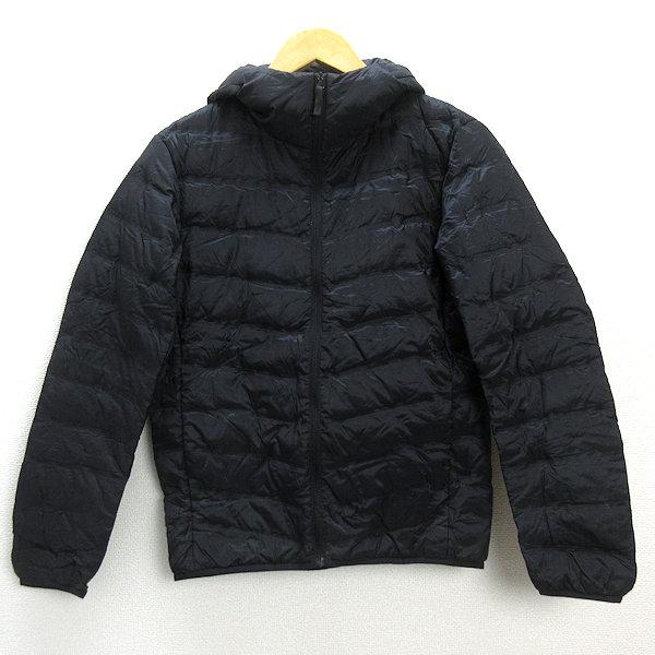 U□ユニクロ/UNIQLO フーディー シームレスダウンジャケット□黒 U□ユニクロ/UNIQLO フーディー シームレスダウンジャケット□黒