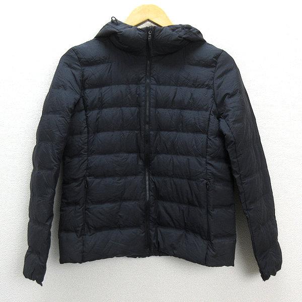 U□ユニクロ/UNIQLO フーディー シームレスダウンジャケット□黒 U□ユニクロ/UNIQLO フーディー シームレスダウンジャケット□黒