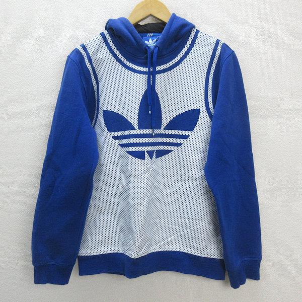 S アディダス Adidas タンクトップ柄 プルオーバーパーカー L 青 Mens 41 中古 21 12 16 S2 マニライズ ユーズドストア 通販 Yahoo ショッピング