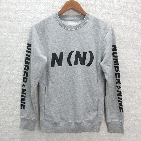 y□ナンバーナイン/NUMBER (N)INE スウェットトレーナー□灰【メンズM  